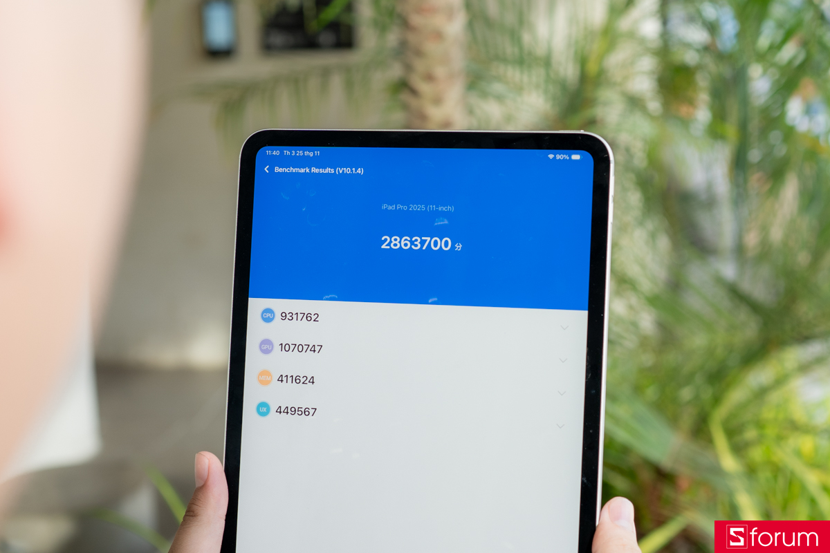Điểm Antutu của iPad Pro M5