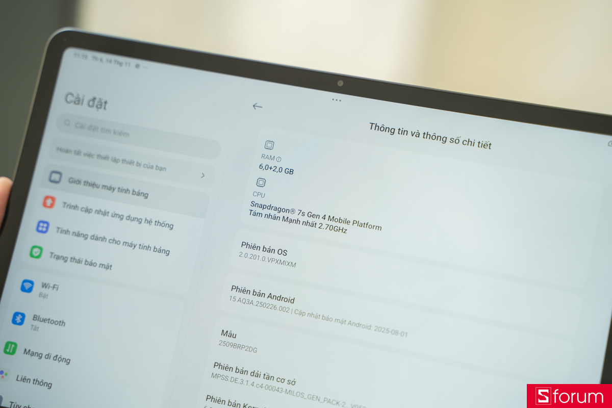 Redmi Pad 2 Pro được chạy trên con chip Snapdragon 7s Gen 4