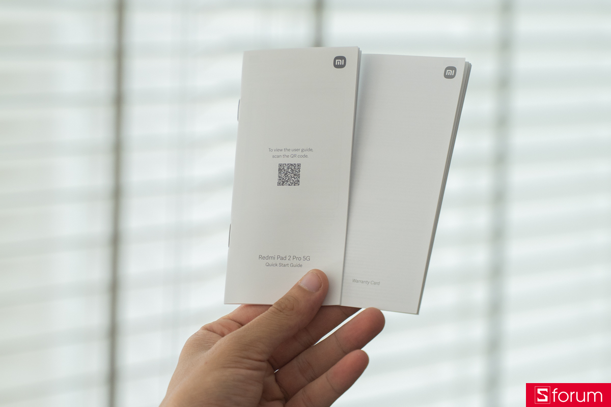 Giấy HDSD của Redmi Pad 2 Pro