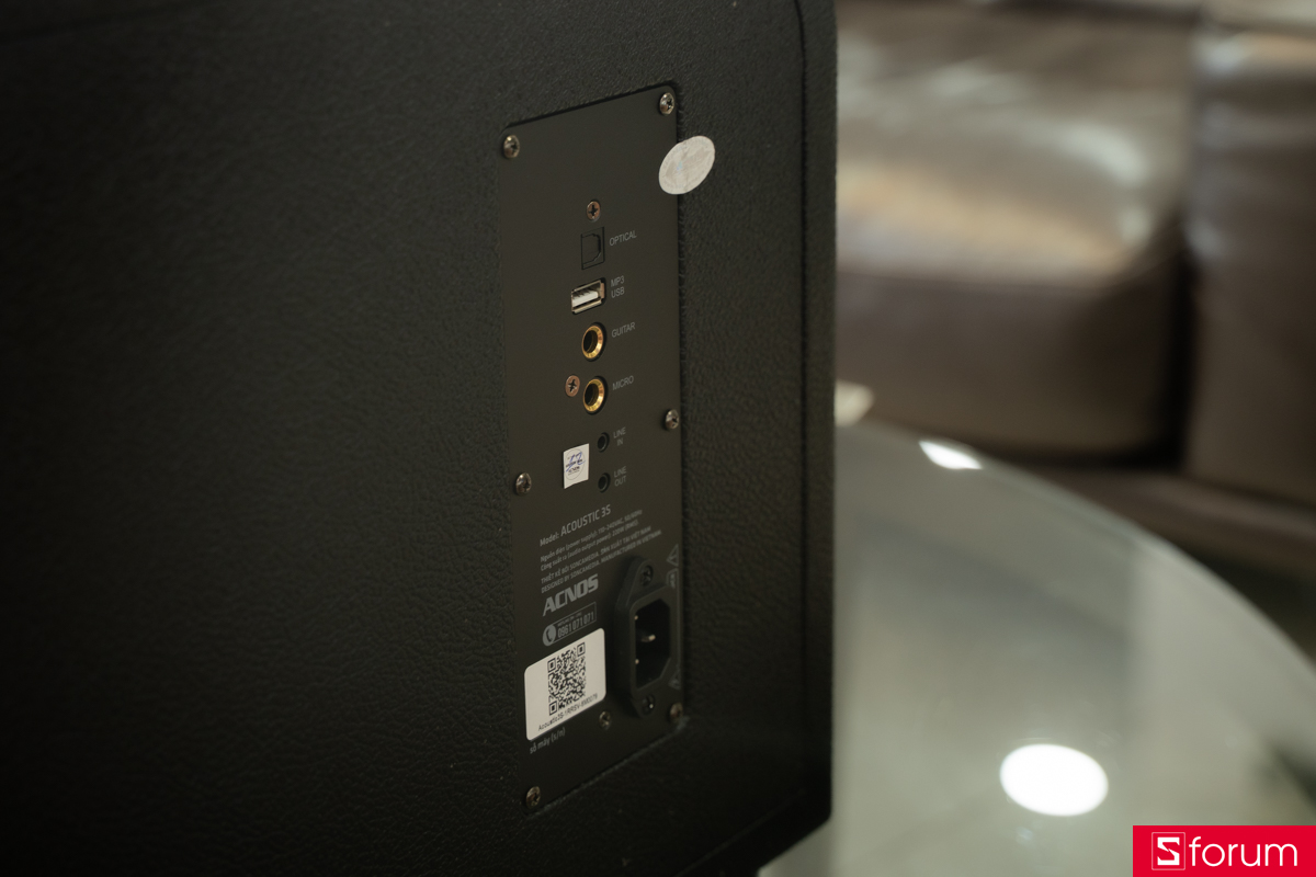 Các cổng kết nối của loa ACNOS Acoustic 3S