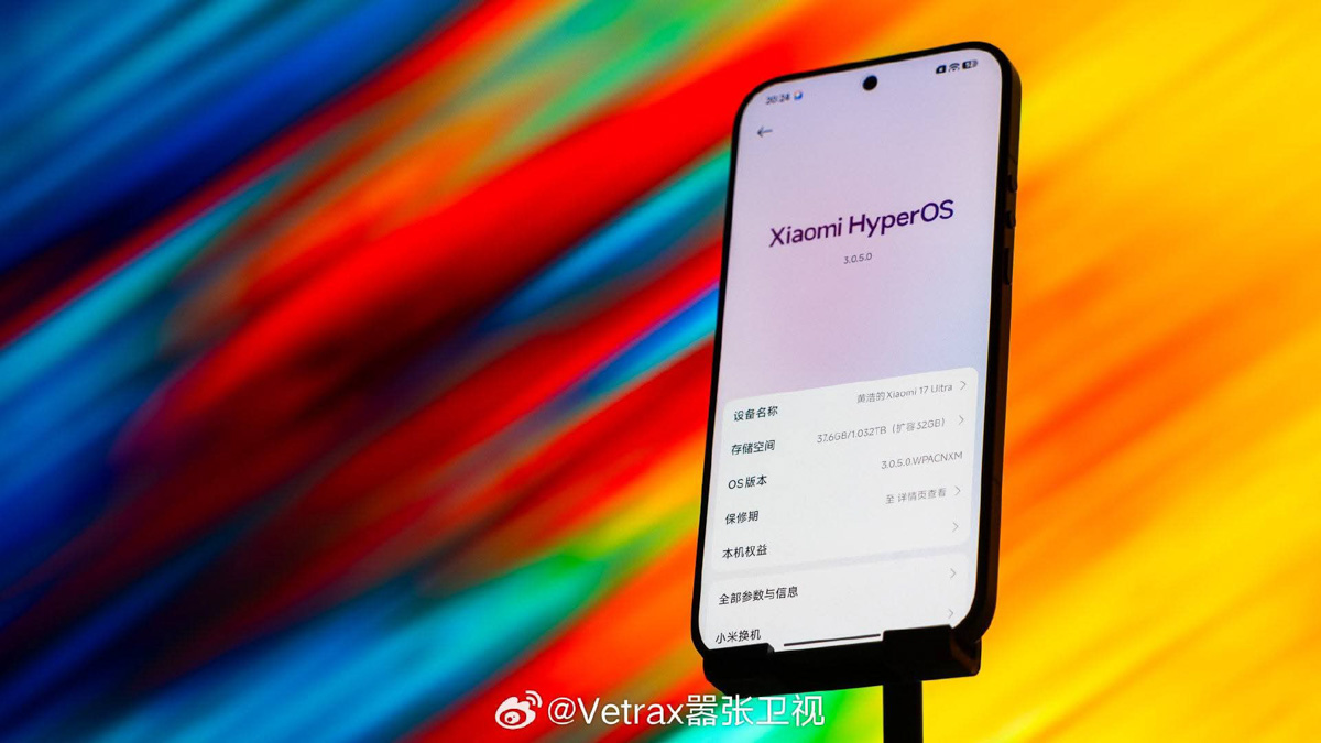 Xiaomi 17 Ultra được cài đặt sẵn HyperOS 3 trên nền Android 16