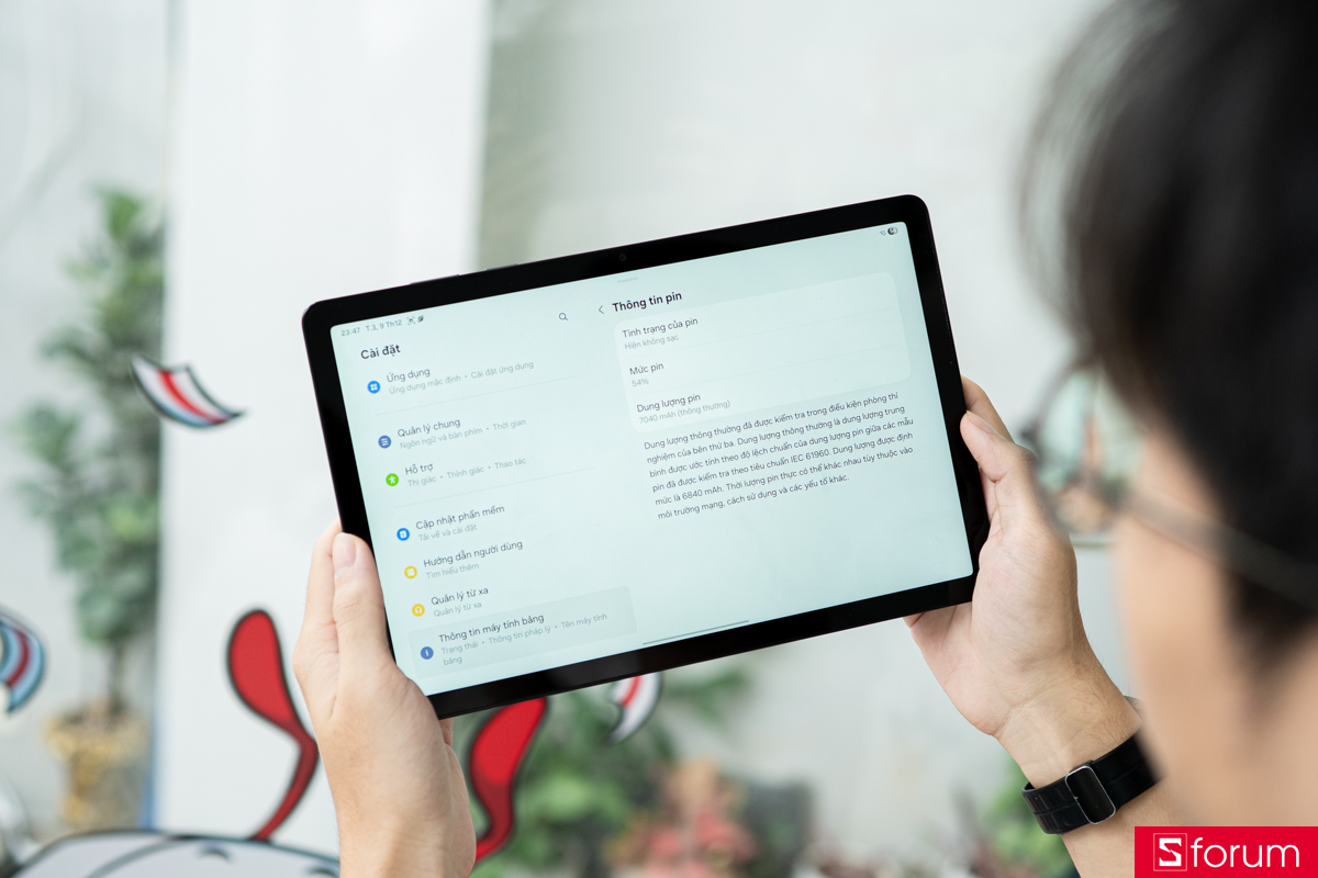 Samsung Galaxy Tab A11 Plus sở hữu thời lượng pin tốt