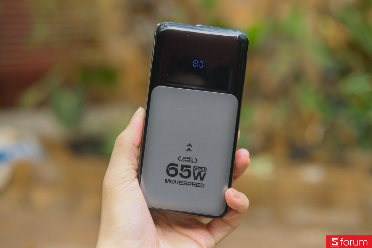 Trên tay MoveSpeed 20.000mAh 65W 1A1C về phần tính năng sạc