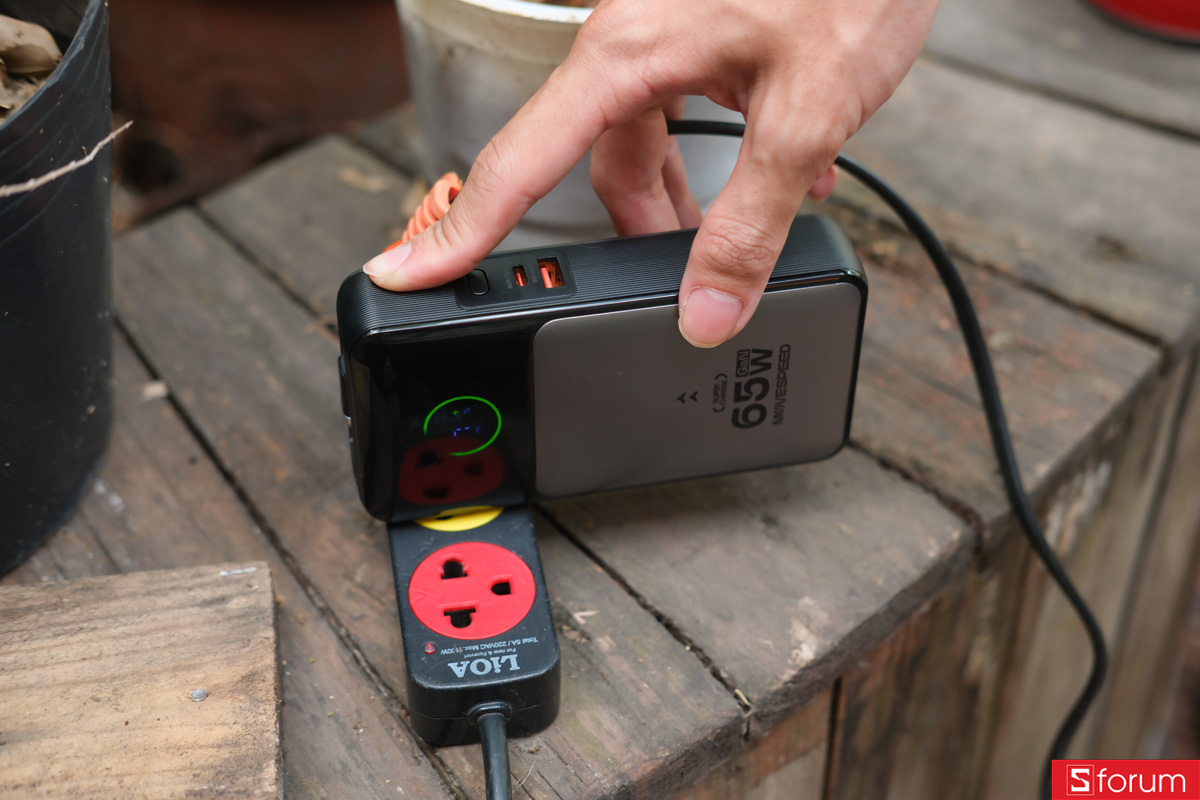 Trên tay MoveSpeed 20.000mAh 65W 1A1C về phần tính năng sạc