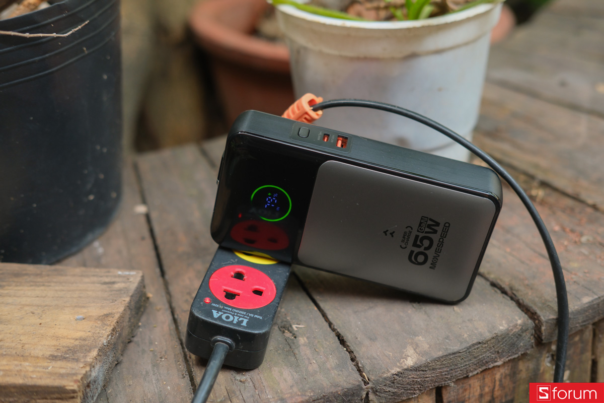 Trên tay MoveSpeed 20.000mAh 65W 1A1C về phần tính năng sạc