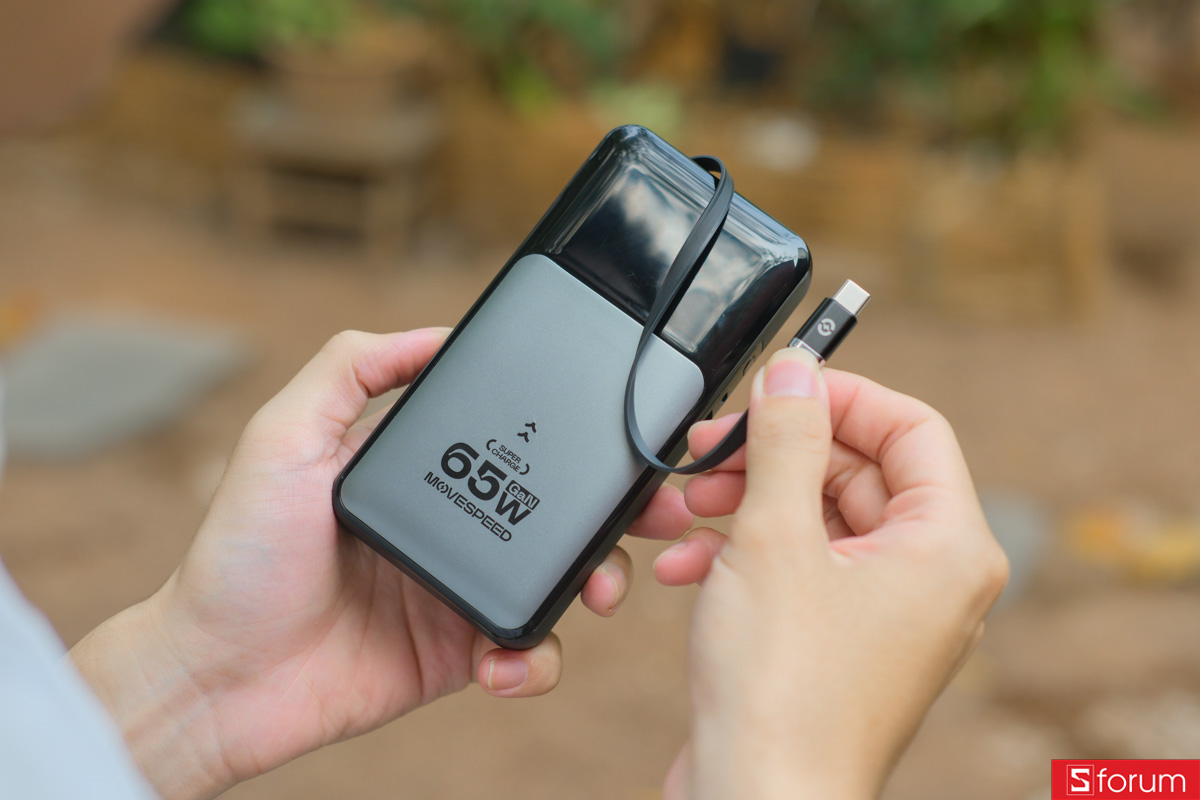 Trên tay MoveSpeed 20.000mAh 65W 1A1C về phần tính năng sạc