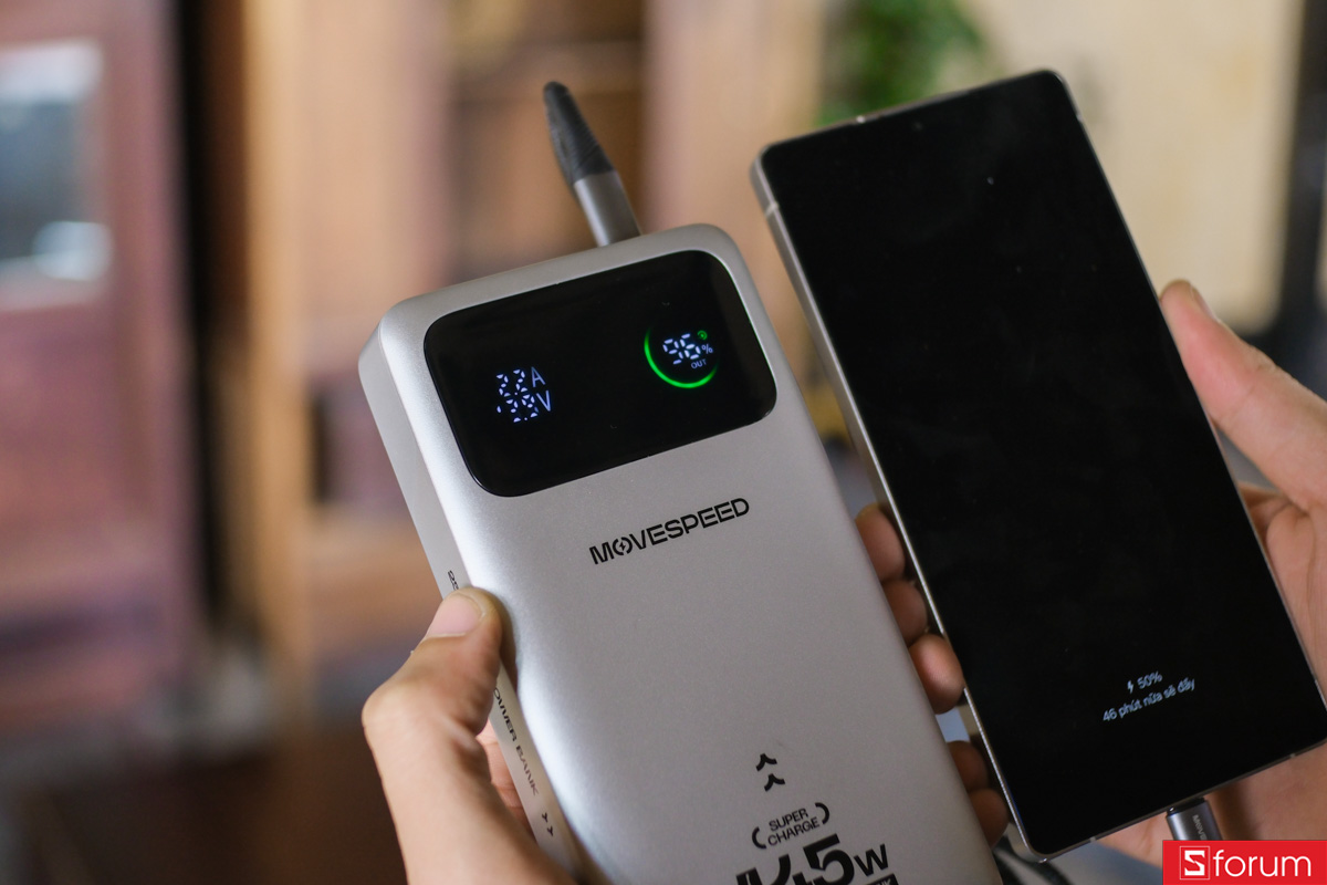 Trên tay pin dự phòng MoveSpeed M25 Pro