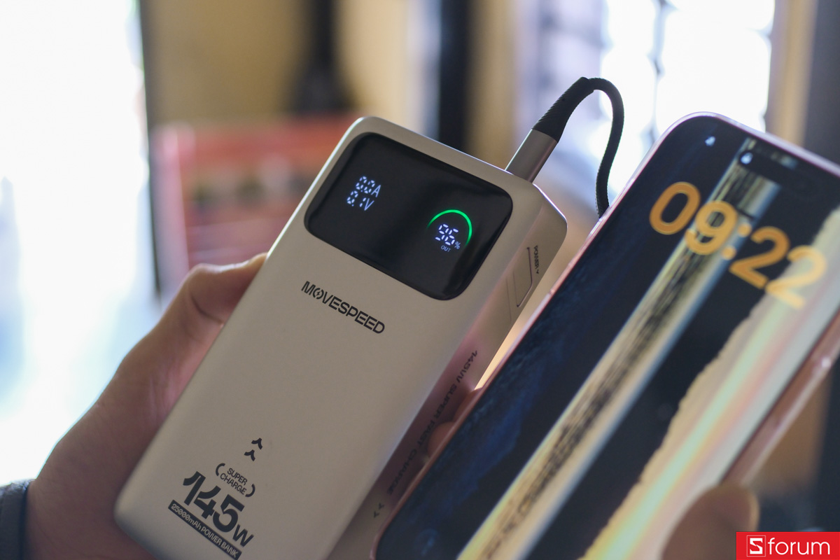 Trên tay pin dự phòng MoveSpeed M25 Pro
