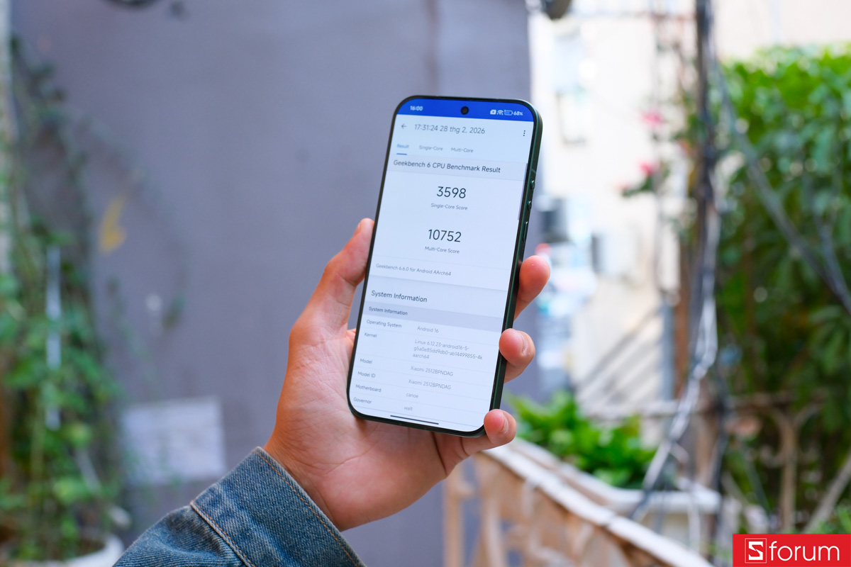 Đánh giá hiệu năng Xiaomi 17 Ultra với Geekbench 6