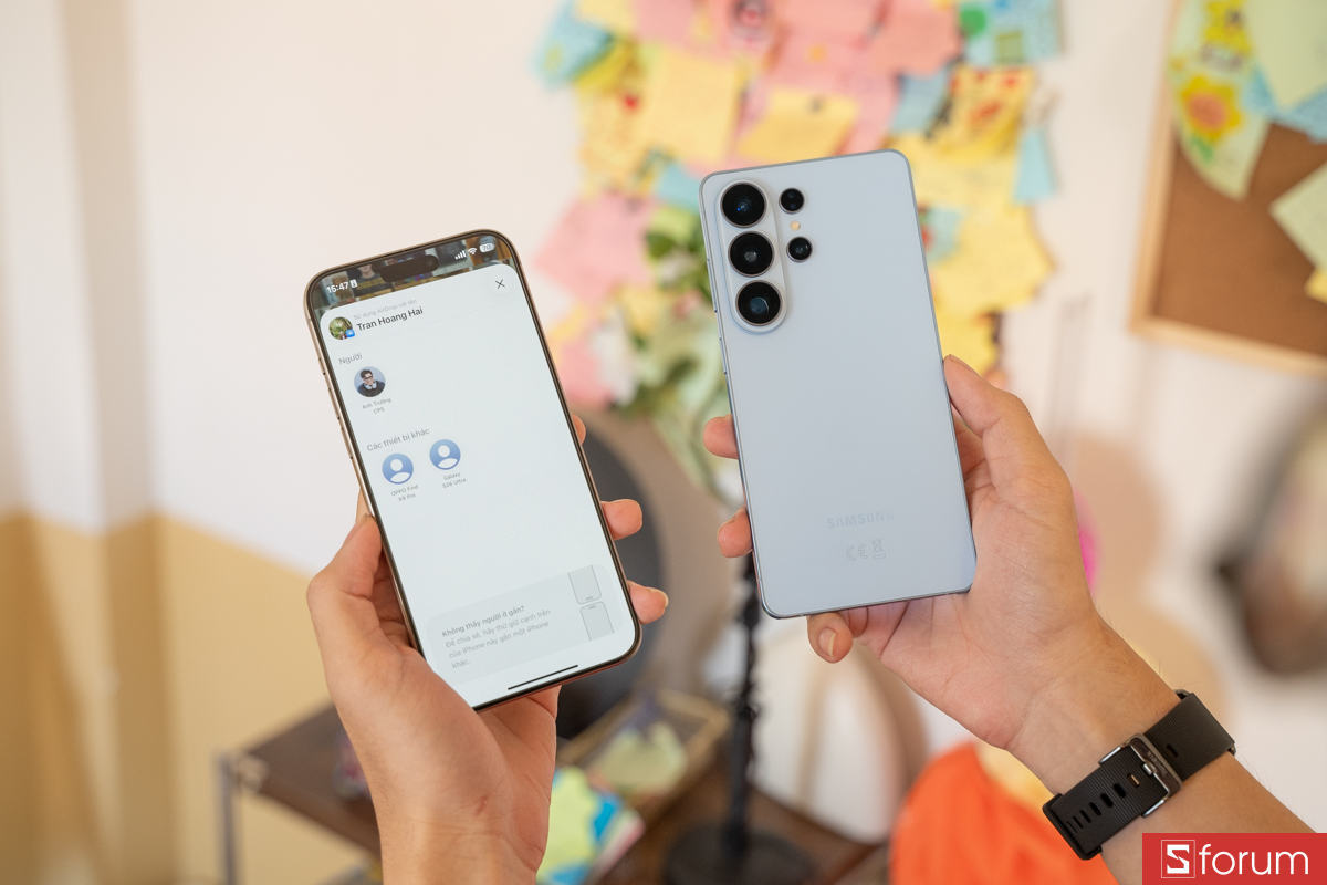 Test thời gian Airdrop giữa Samsung và iPhone file nặng