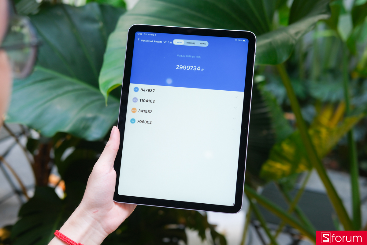 Trên tay và trải nghiệm nhanh hiệu năng của iPad Air M4