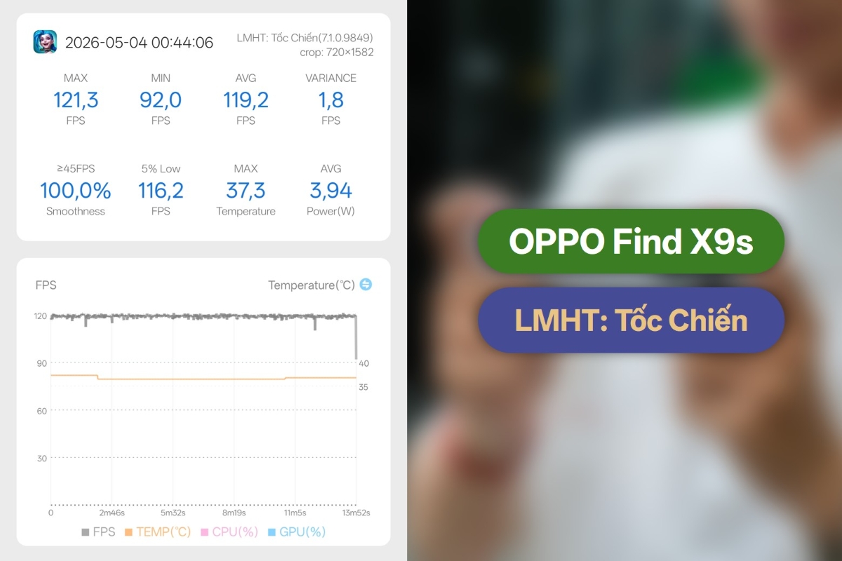 Đánh giá hiệu năng OPPO Find X9s với các tựa game phổ biến