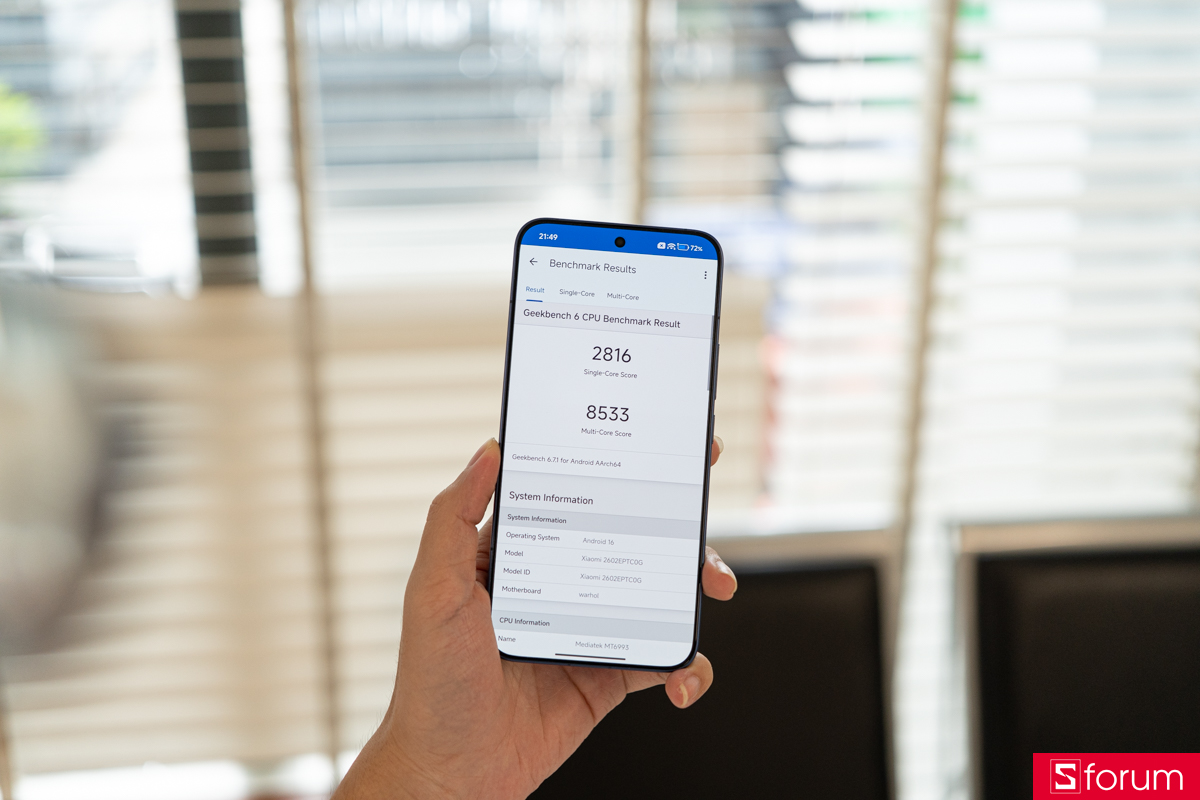 Đánh giá hiệu năng Xiaomi 17T Pro thông qua các phần mềm benchmark