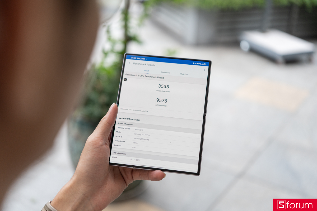 Đánh giá hiệu năng Samsung Galaxy Z Fold8 qua các phần mềm benchmark