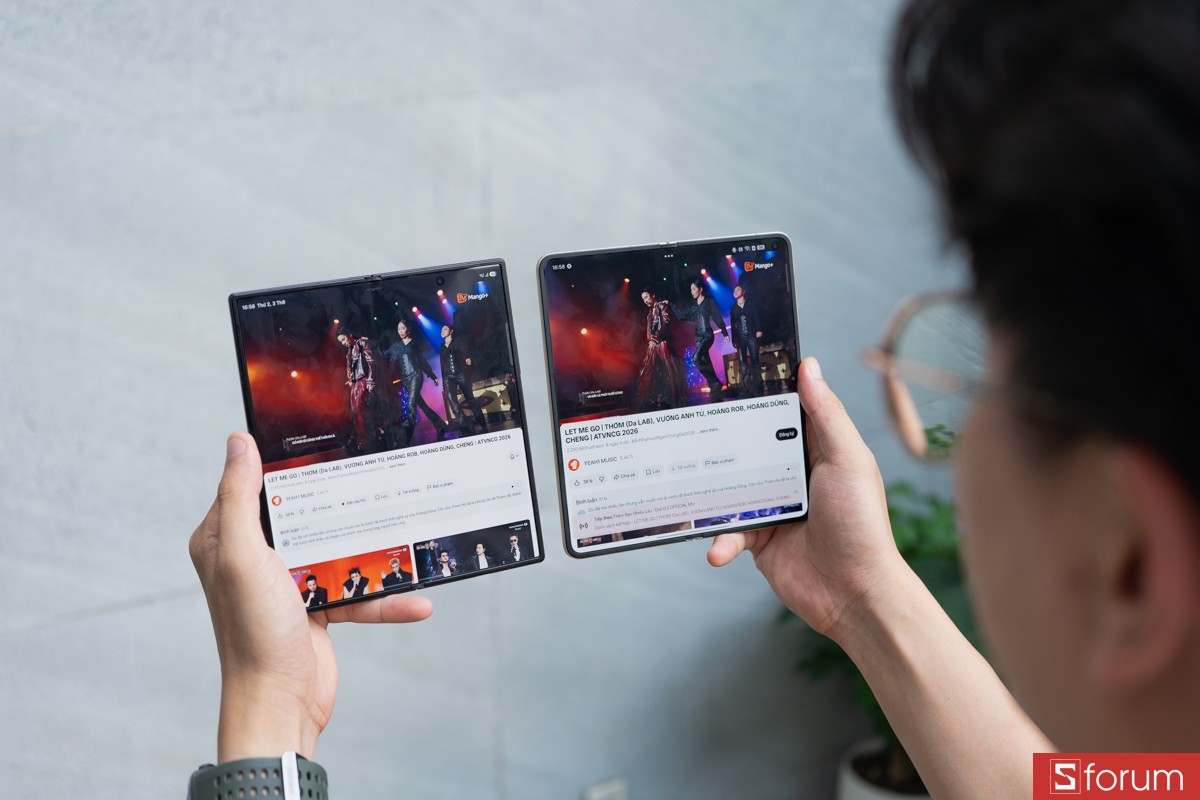 So sánh màn hình khi đặt Galaxy Z Fold8 Ultra cạnh Find N6