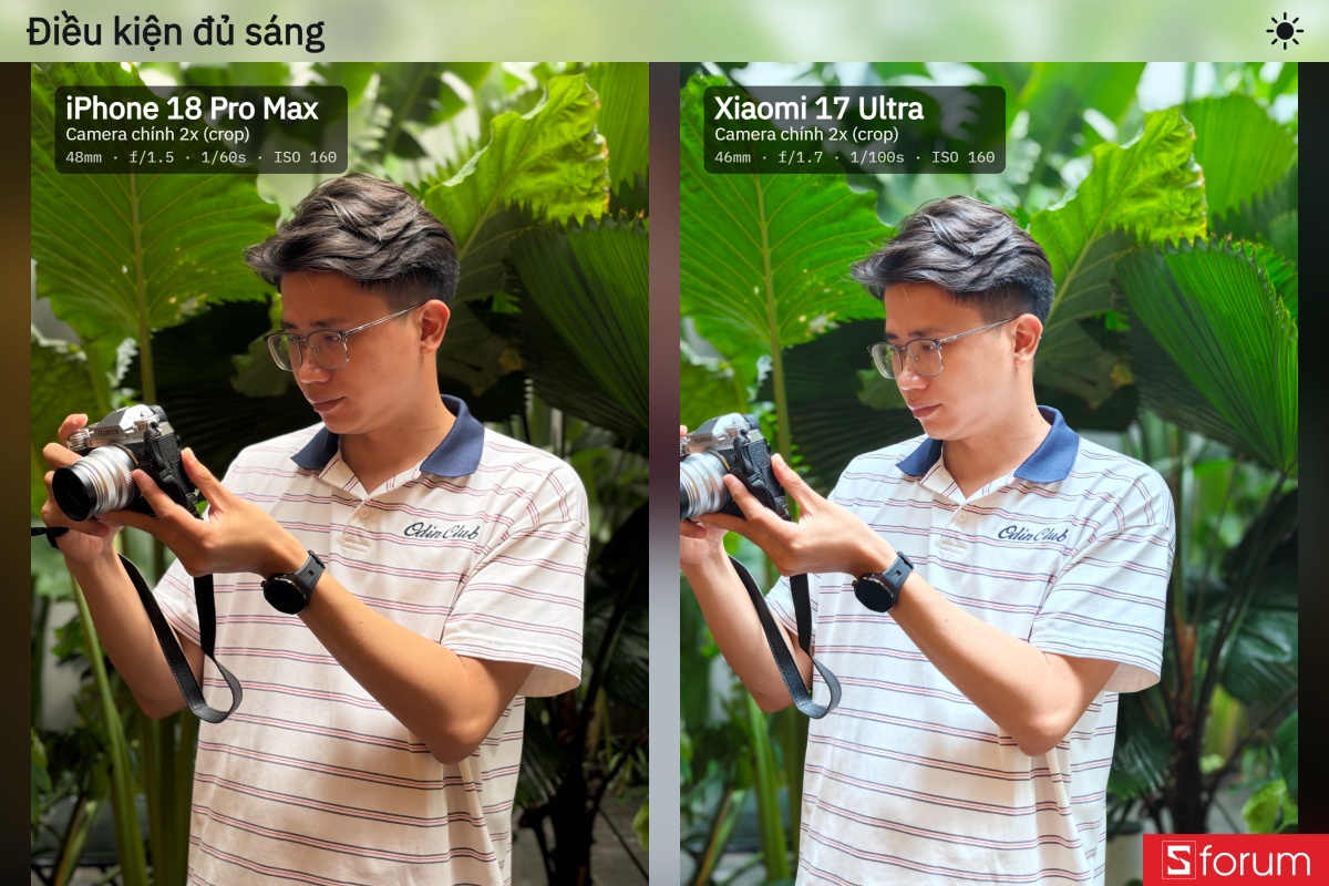 So sánh camera chụp ảnh chân dung của iPhone 18 Pro Max và Xiaomi 17 Ultra