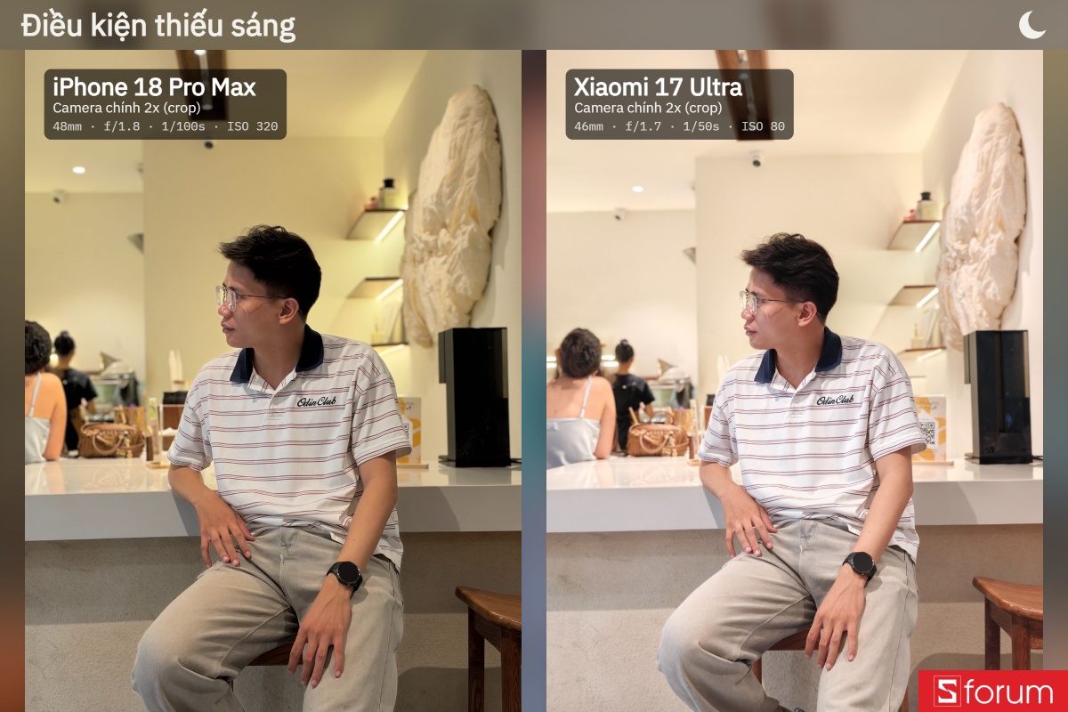 So sánh camera chụp ảnh chân dung của iPhone 18 Pro Max và Xiaomi 17 Ultra