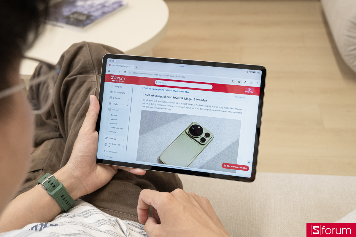 Đánh giá màn hình và loa của HONOR Pad V9