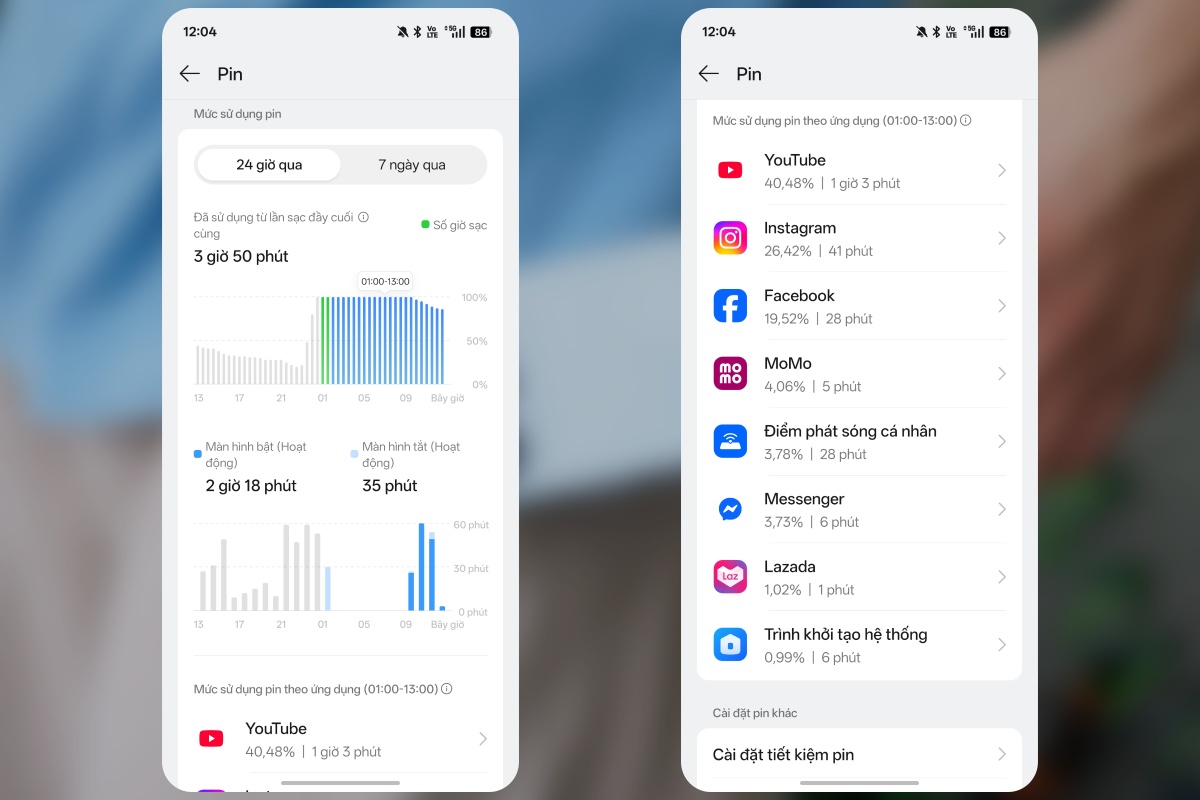 Đánh giá pin OPPO A7 Pro
