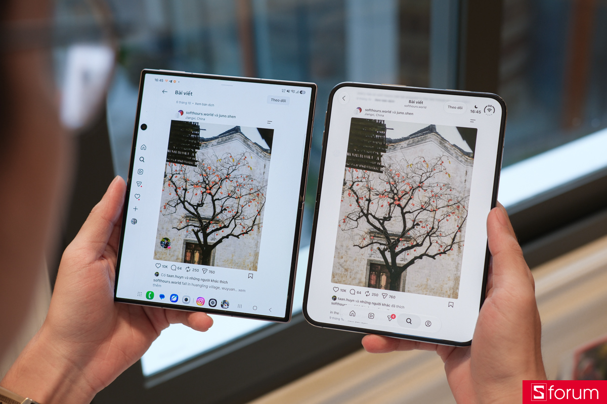 Đặt iPhone Duo cạnh Samsung Galaxy Z Fold8 và so sánh phần mềm