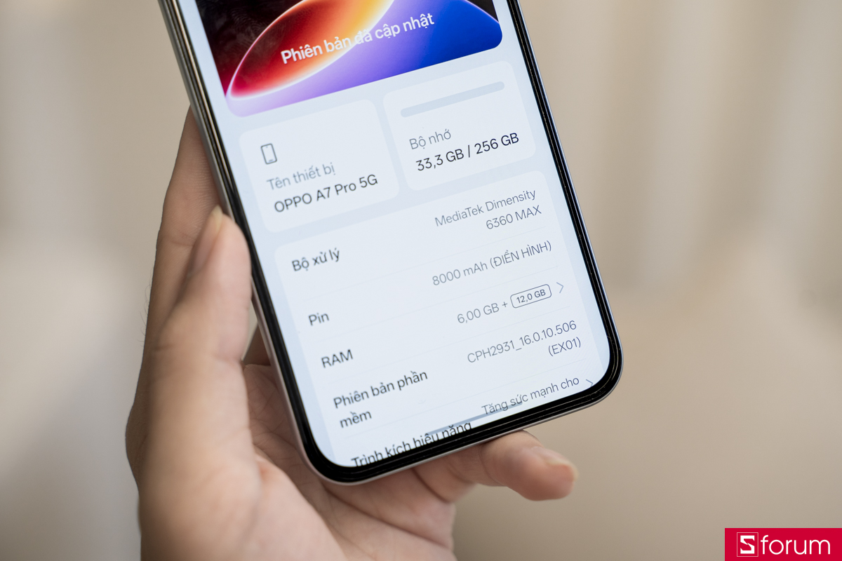 Trên tay và trải nghiệm hiệu năng của OPPO A7 Pro 5G