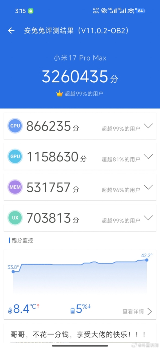 Điểm Antutu trên Xiaomi 17 Pro Max