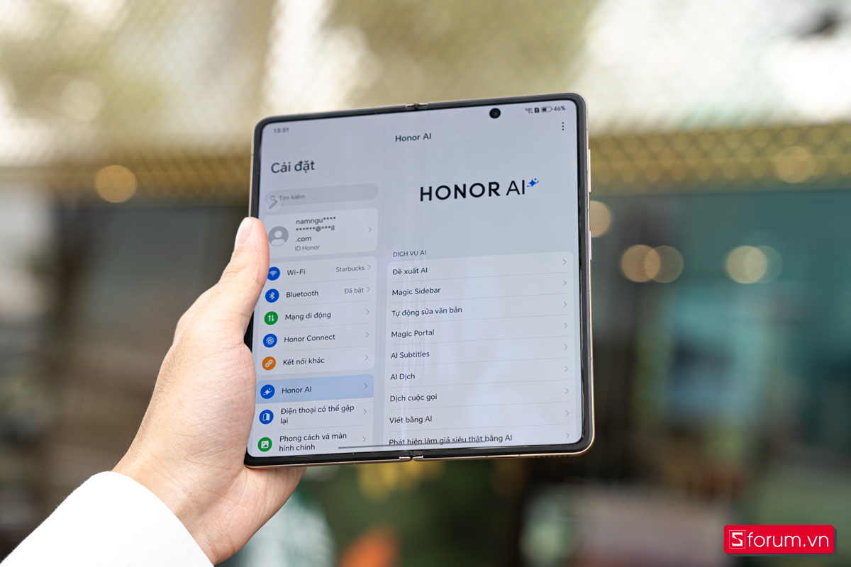 Honor Magic V5 được cài đặt sẵn rất nhiều tính năng AI