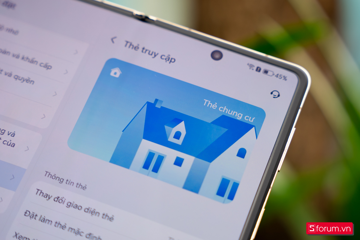 Tính năng thêm thẻ chung cư trên Honor Magic V5