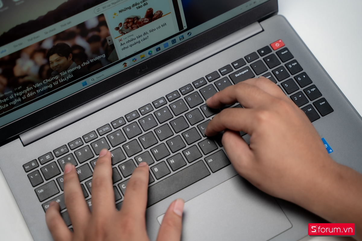 Hệ thống bàn phím của LG gram Book