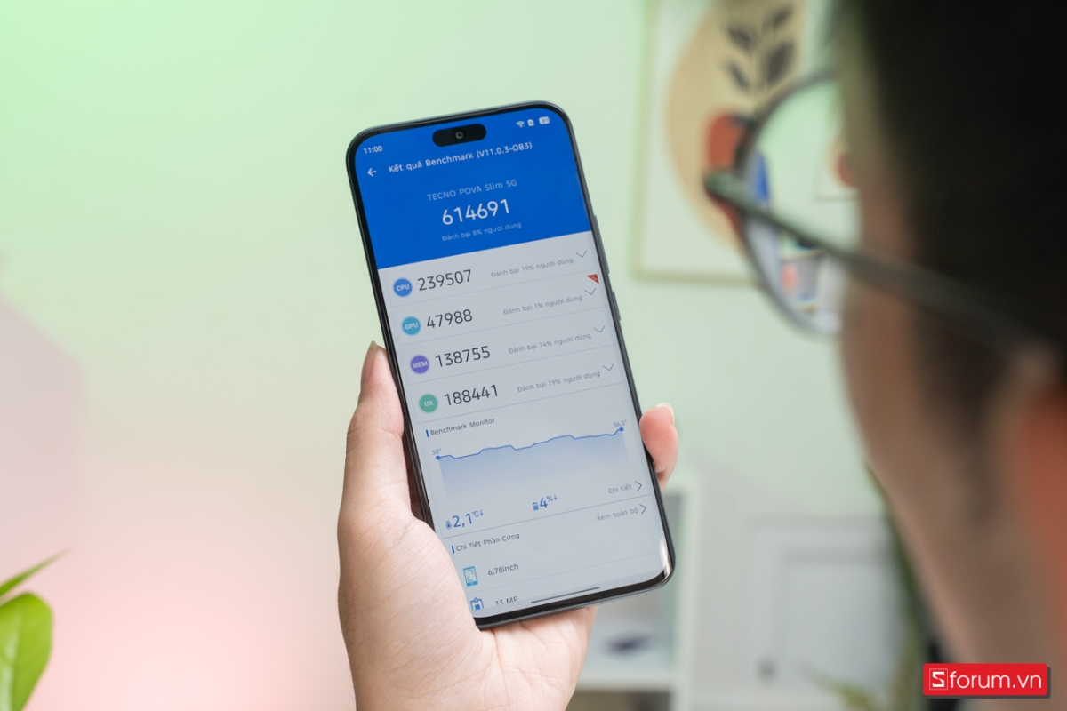 Điểm Antutu của Tecno Pova Slim 5G