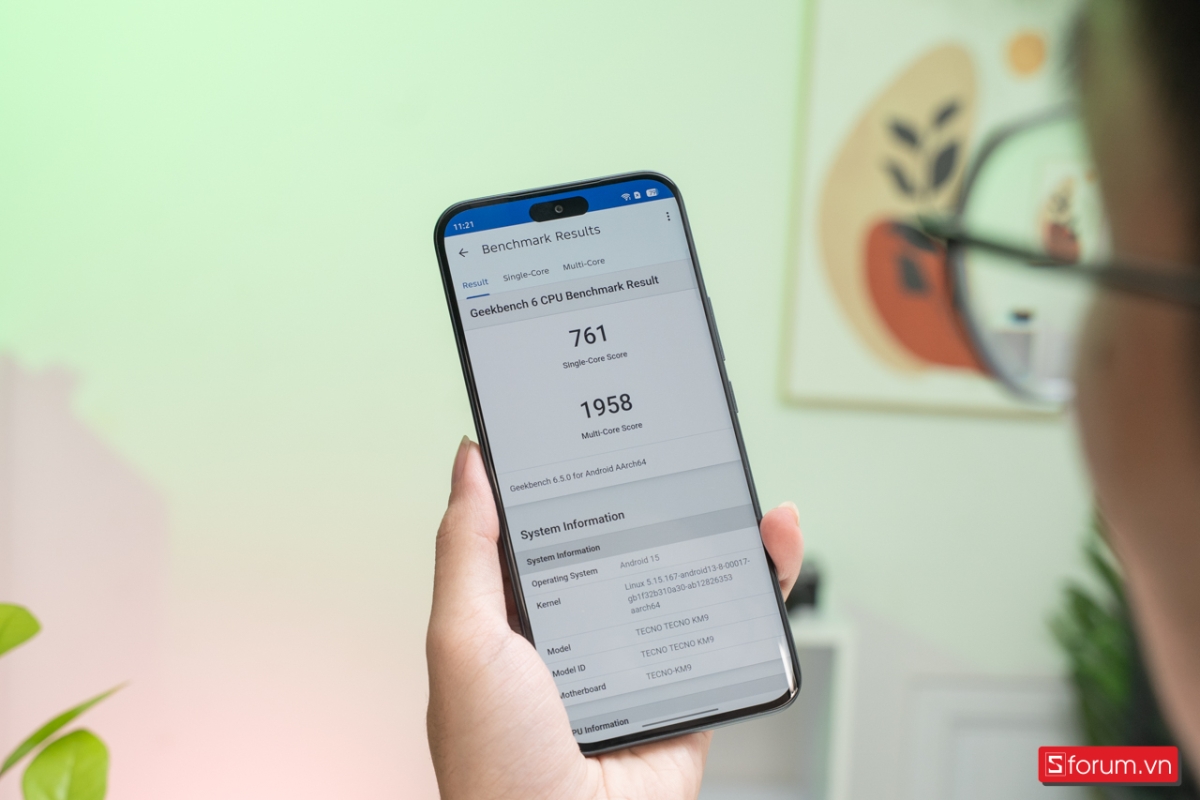 Điểm Geekbench 6 của Tecno Pova Slim 5G