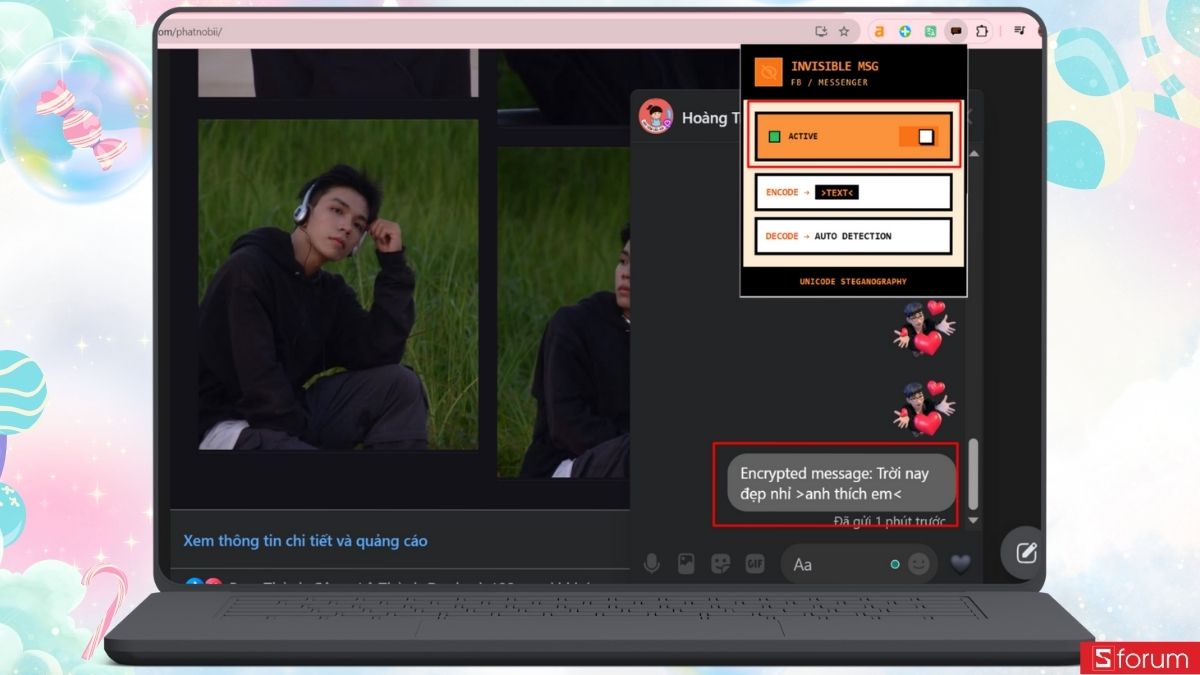 Bật ứng dụng Extension 