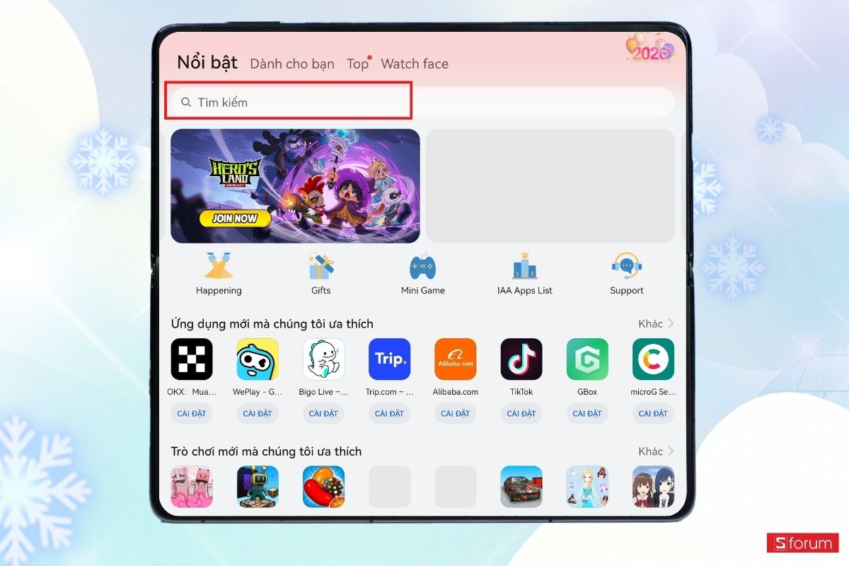Nhập từ khóa Gbox trên thanh tìm kiếm