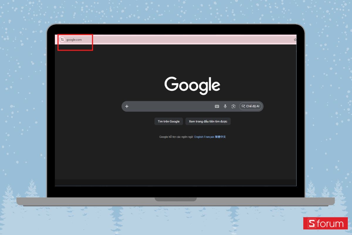 Truy cập trang chính Google