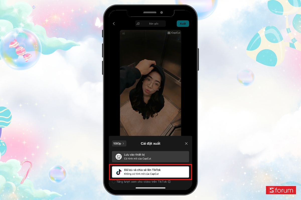 tạo ảnh đu trend nắm đầu trên TikTok