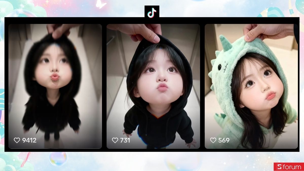 tạo ảnh đu trend nắm đầu trên TikTok