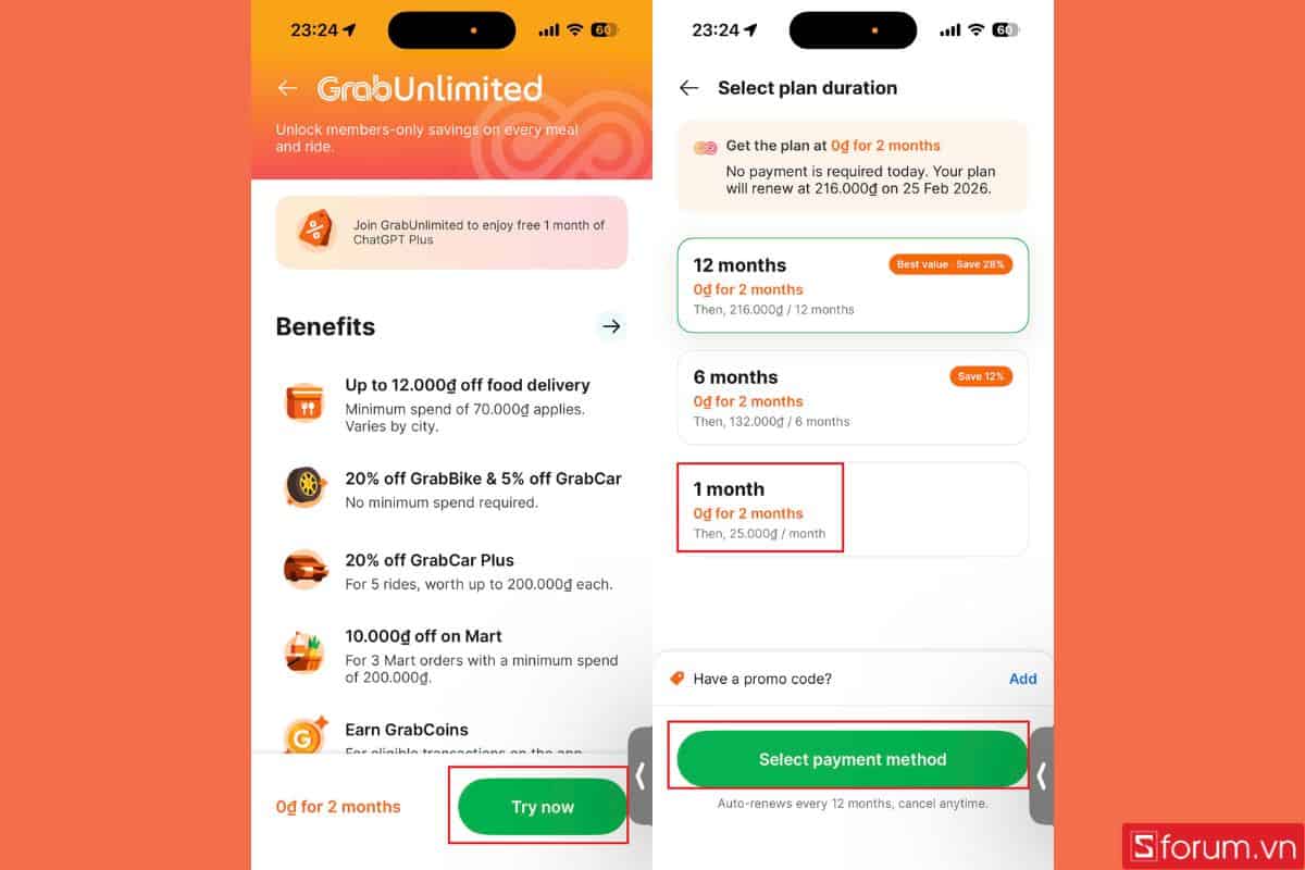 Kích hoạt gói hội viên