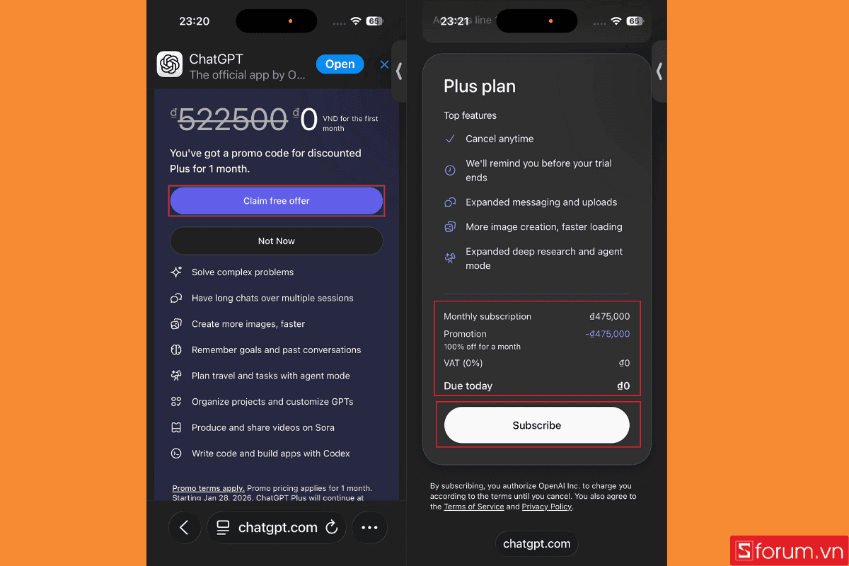 Đăng ký ChatGPT Plus và thanh toán 0 đồng