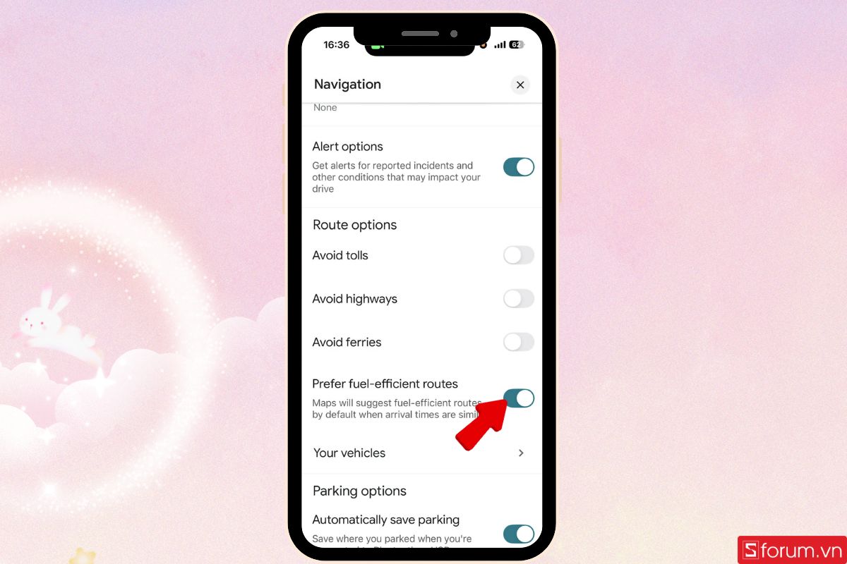 Cách bật tắt biểu tượng chiếc lá trên Google Maps