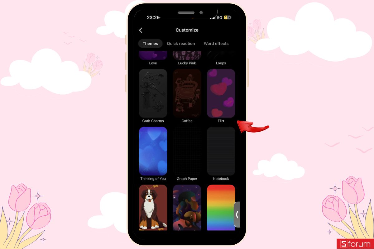 Giao diện Valentine lãng mạn