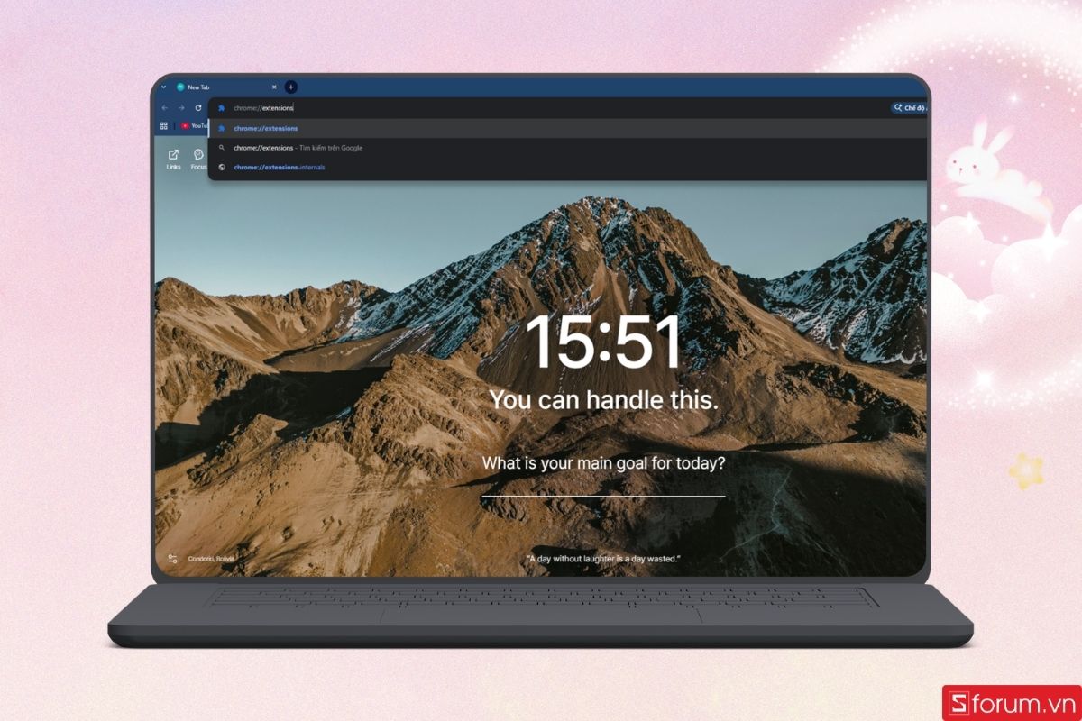 Mở trình quản lý tiện ích mở rộng