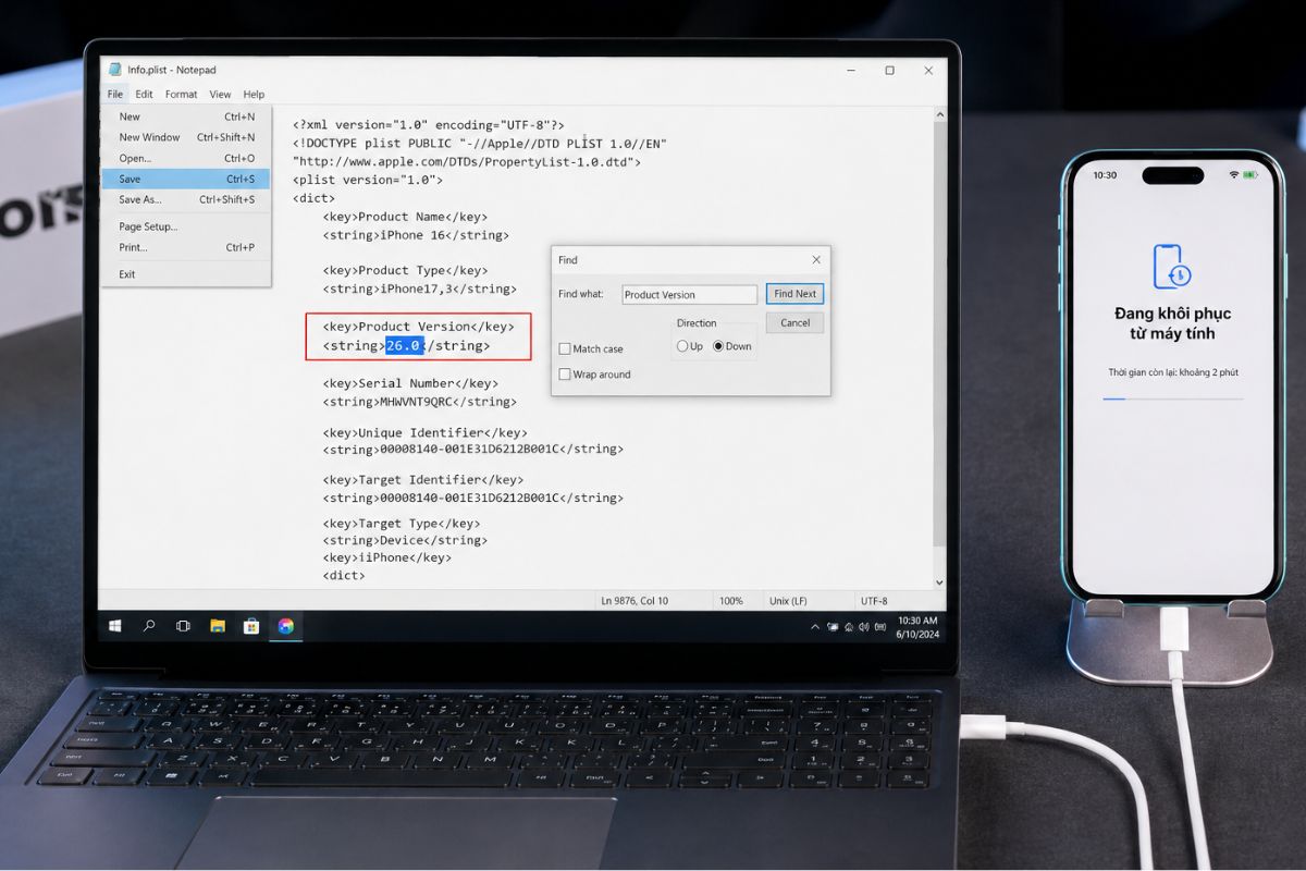 Hướng dẫn hạ cấp iOS 27 xuống iOS 26