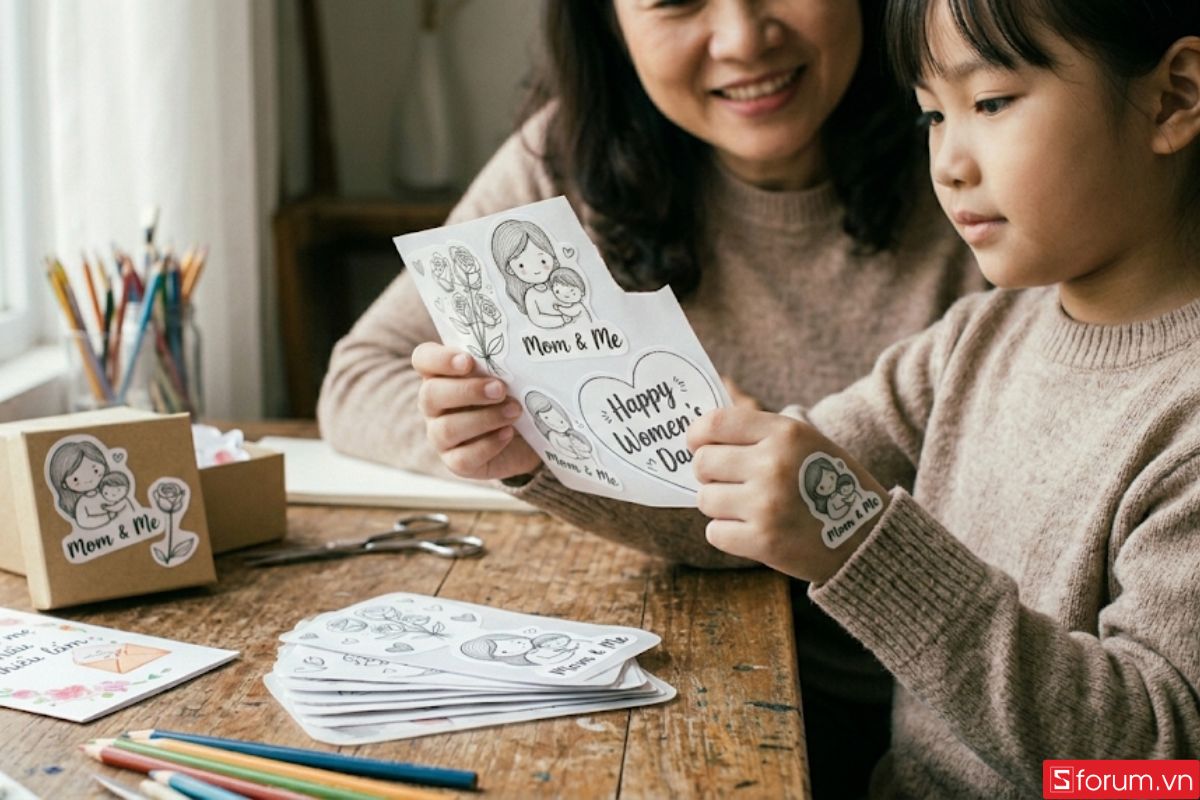 Ý nghĩa của việc tự tay học cách làm sticker 8/3