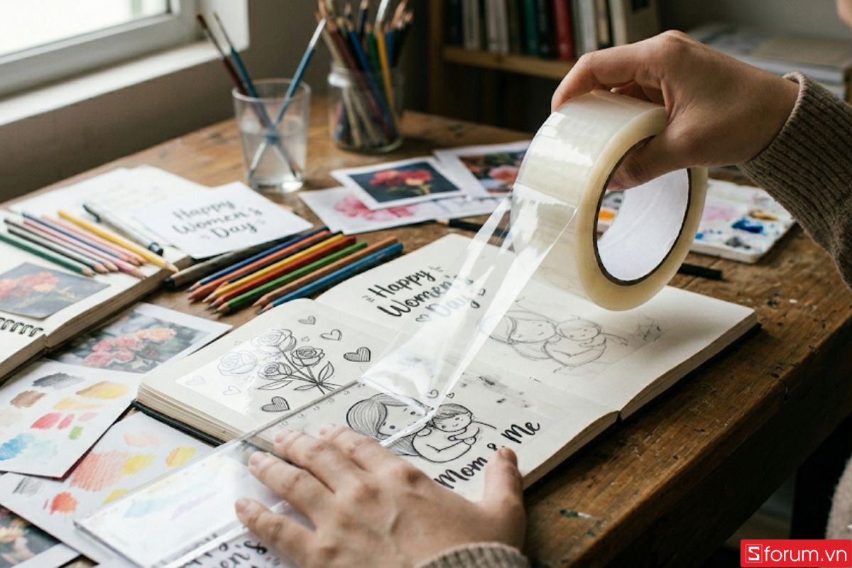 Phủ băng dính trong bảo vệ bề mặt