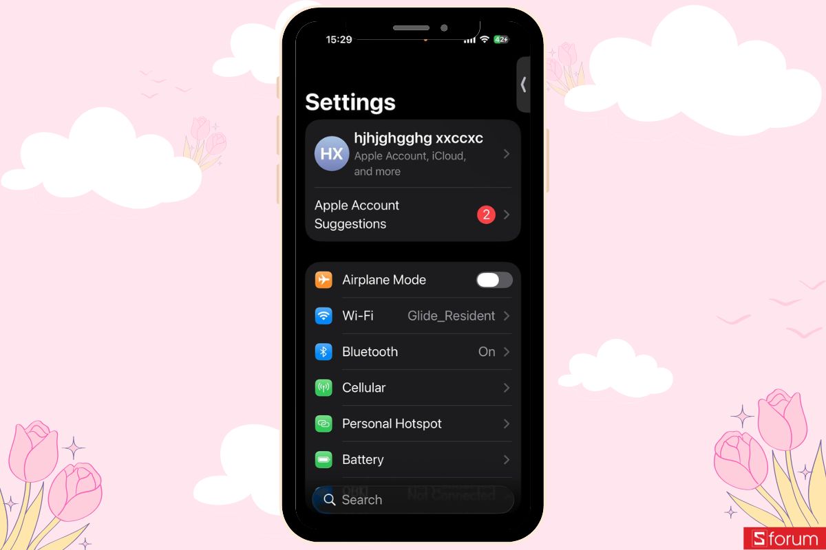 Truy cập Cài đặt