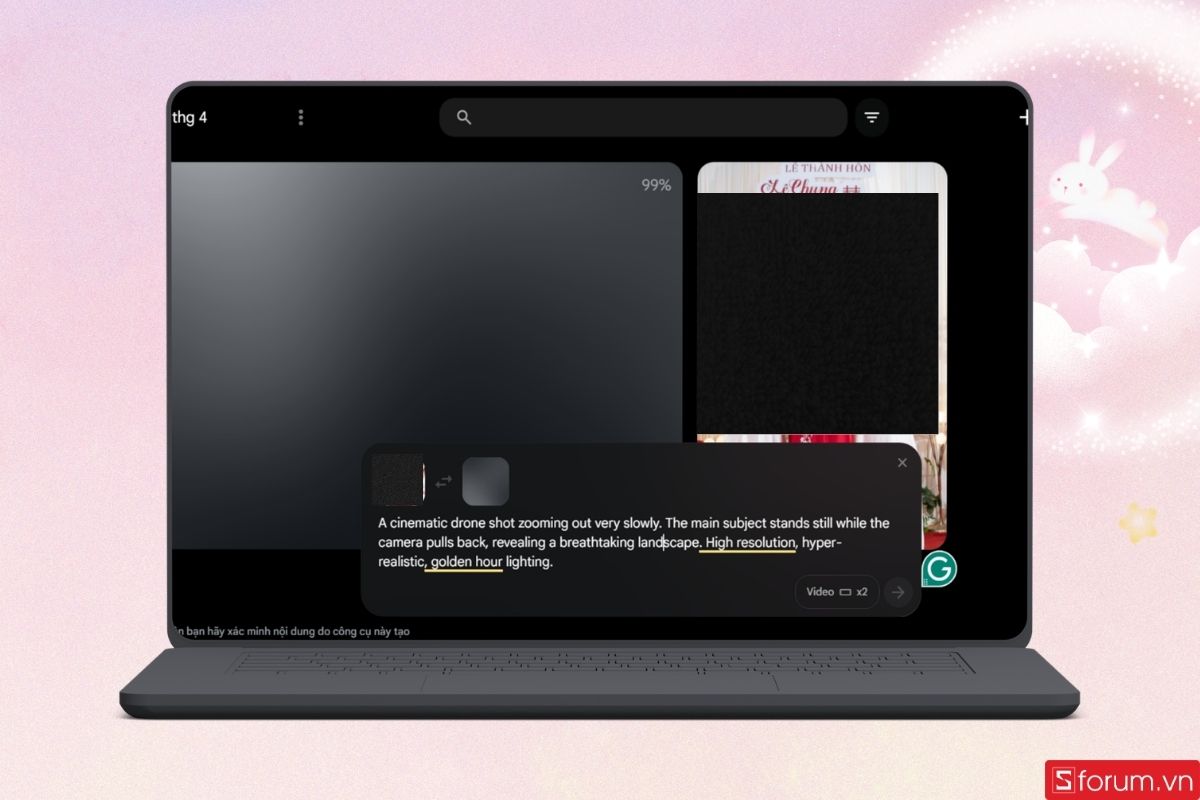Nhập câu lệnh (Prompt) và tạo video