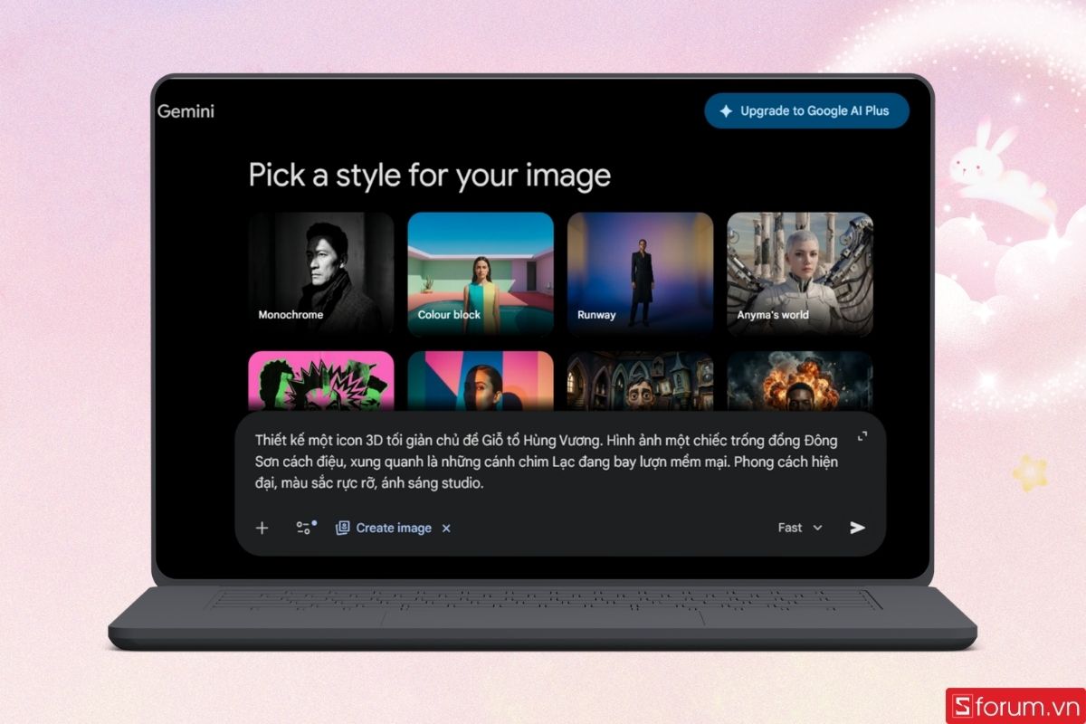  Nhập câu lệnh mô tả (Prompt)