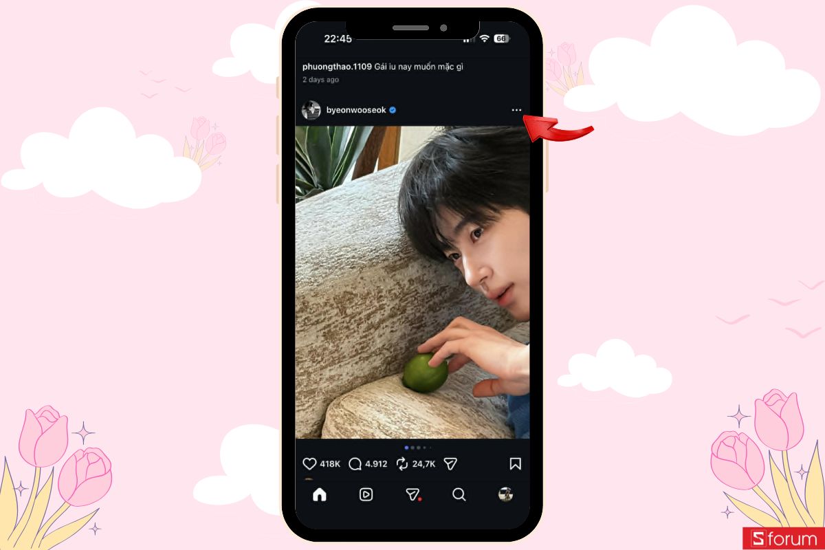 Chọn bài viết của người muốn kiểm tra