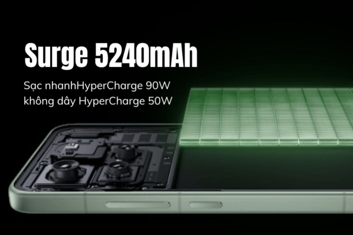 Pin dung lượng lớn và sạc nhanh 90W