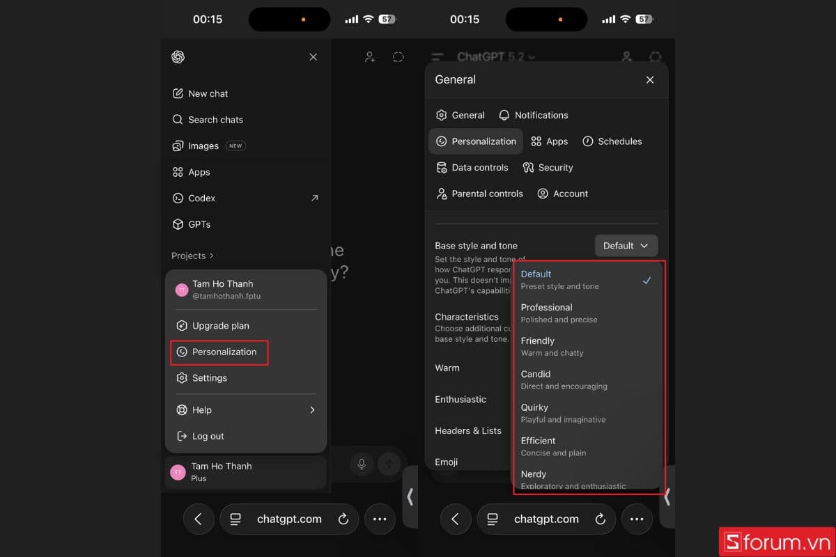 Thiết lập phong cách cơ bản